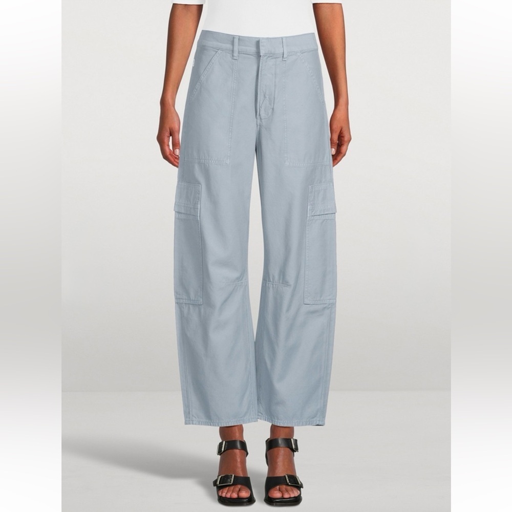 NWT Citizens Of Humanity Light Blue Wide-Leg Cargo Pants